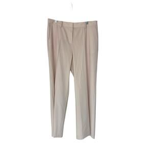 Lafayette 148 Dress Pants Beige Straight Leg Office Business Work Career Size 12